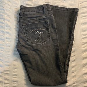 Frankie B limited edition grey-wash jeans